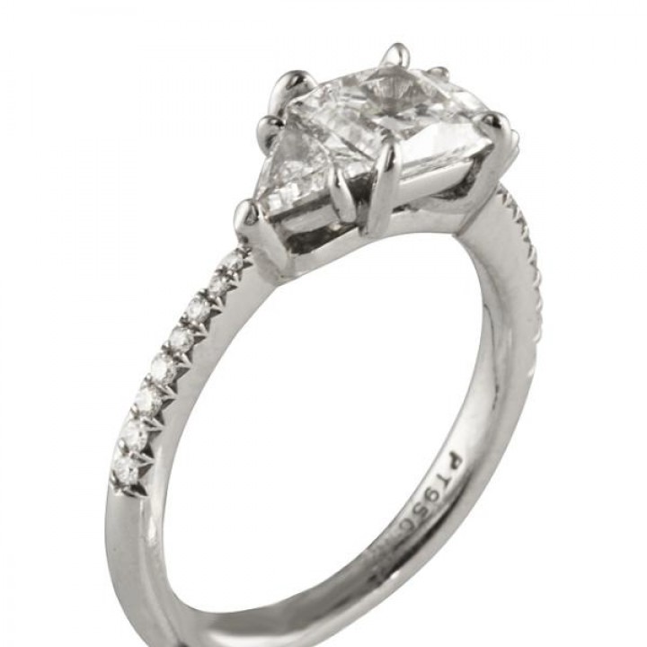 1.02 ct Princess Diamond Platinum Engagement Ring 