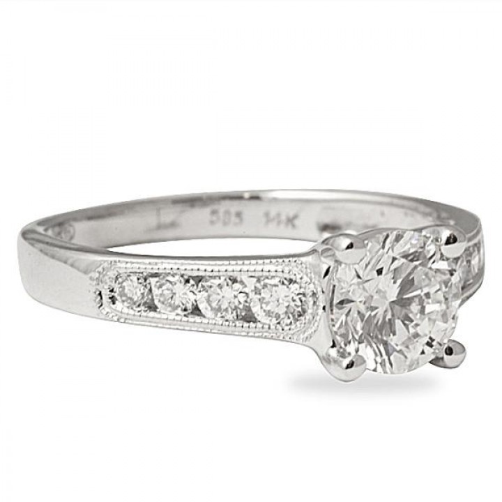 .70 ct Round Diamond 14K White Gold Engagement Ring