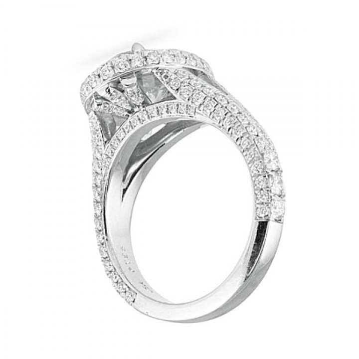 2.10 ct Oval Diamond Platinum Engagement Ring