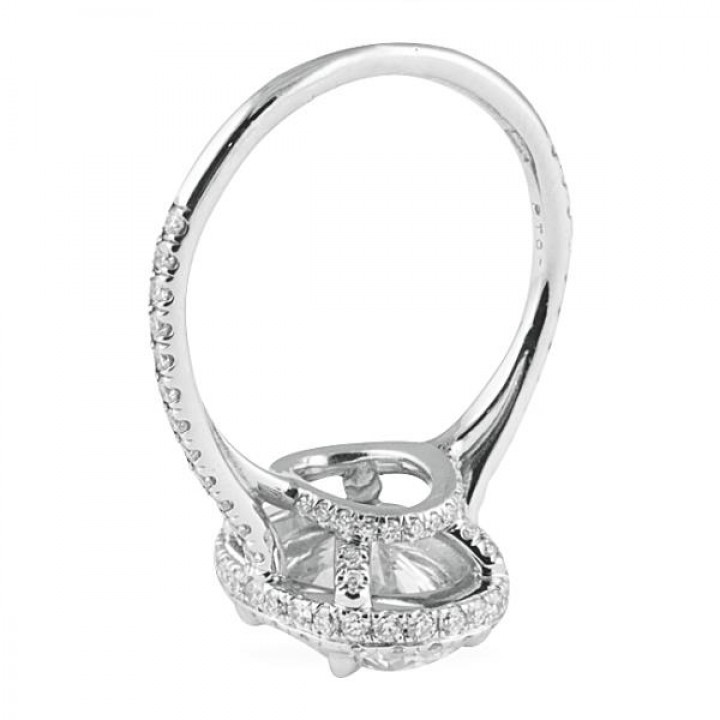 custom oval halo engagement ring