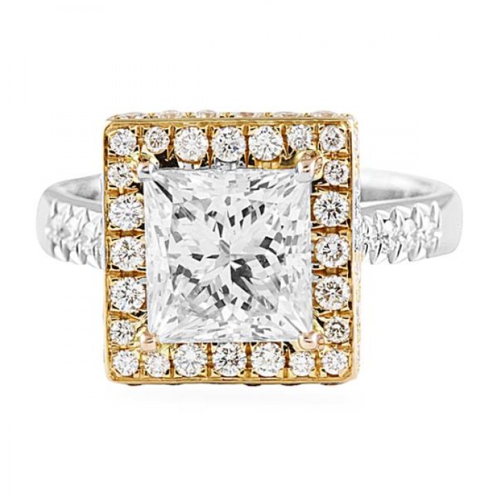 2.54 ct Princess Cut Diamond Engagement Ring