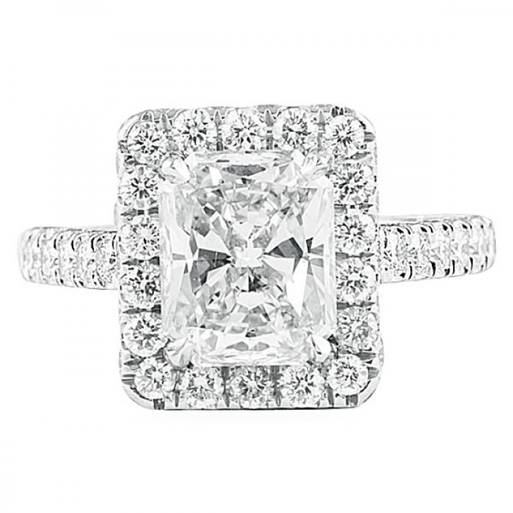 2.00 ct Radiant Cut Diamond Platinum Engagement Ring