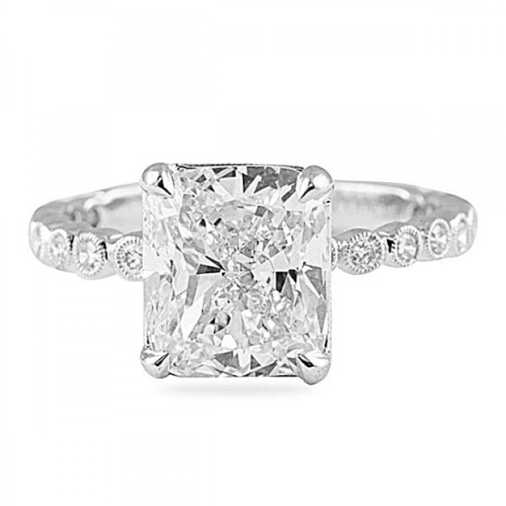 3.06 ct Cushion Cut Diamond Platinum Engagement Ring