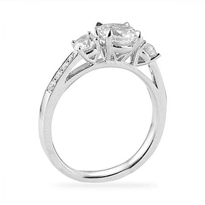 1.00 carat Round Diamond Three-Stone Engagement Ring