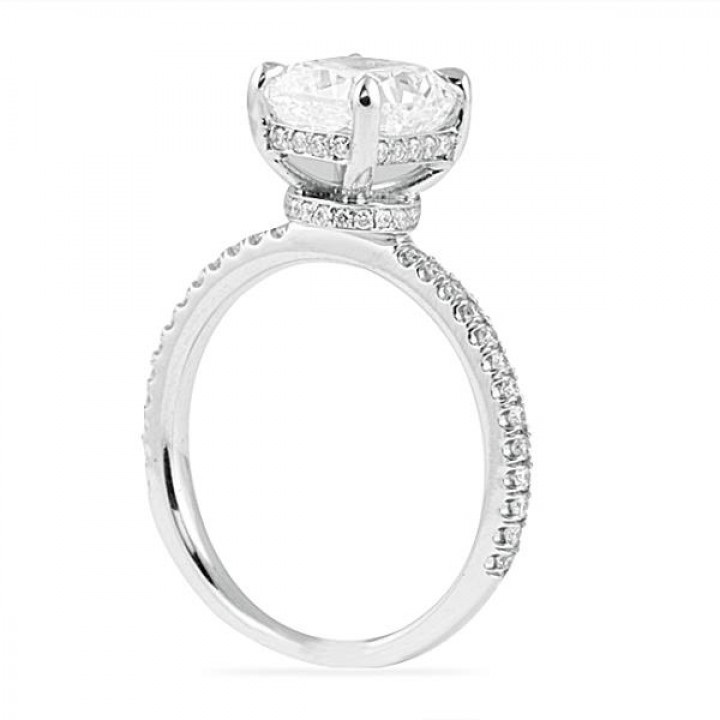 2.10 carat Cushion Cut Diamond Platinum Engagement Ring