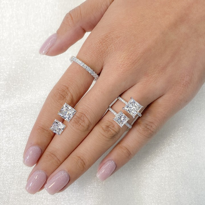 1.60ct Princess Cut Diamond Invisible Gallery™ Ring angle