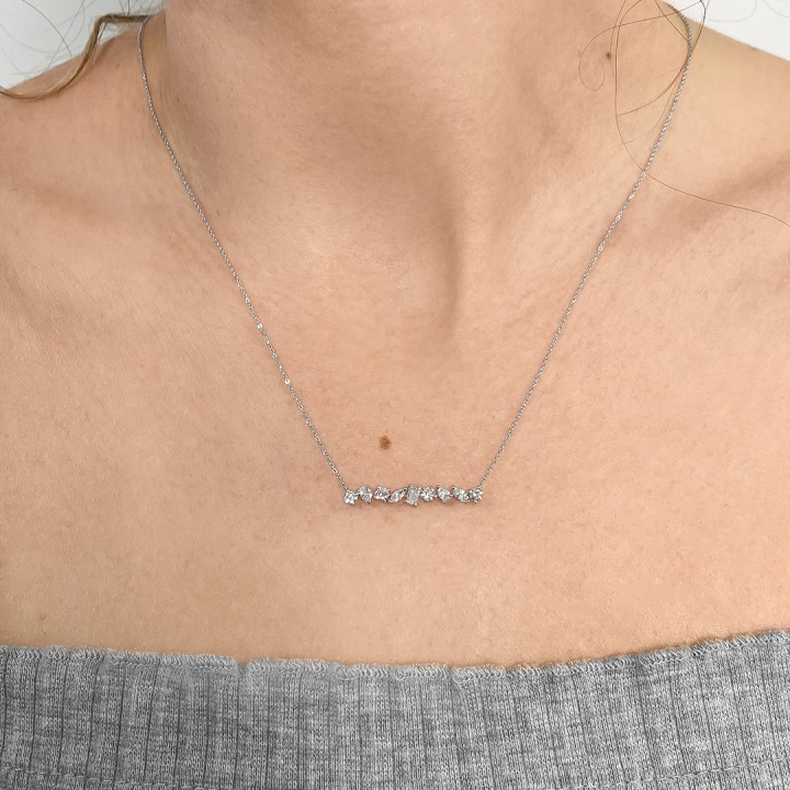Lab created multi shape diamond necklace 💕💎 Contact us📞☎️  https://wa.me/919081968648 https://wa.me/919099778648 Know more ... |  Instagram