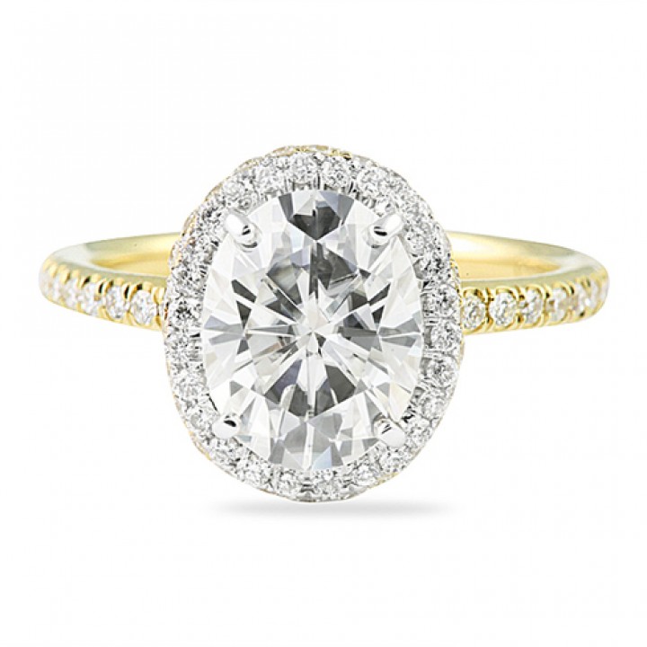 Oval Two Tone Engagement Ring
