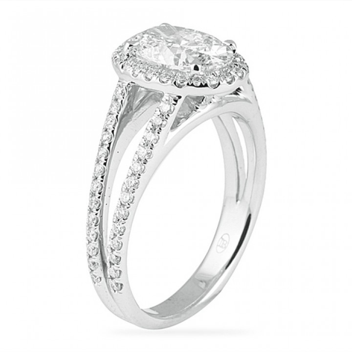 1.74 ct Oval Diamond Engagement Ring