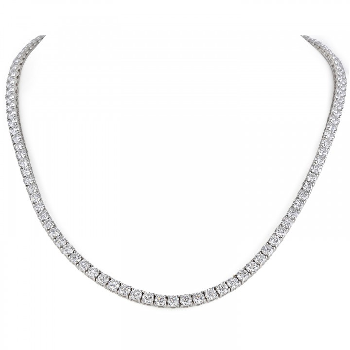 23.5 carat TW Lab Diamond Four Prong Tennis Necklace