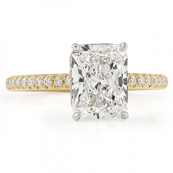 1.78ct Radiant Cut Lab Diamond Invisible Gallery™ Ring top