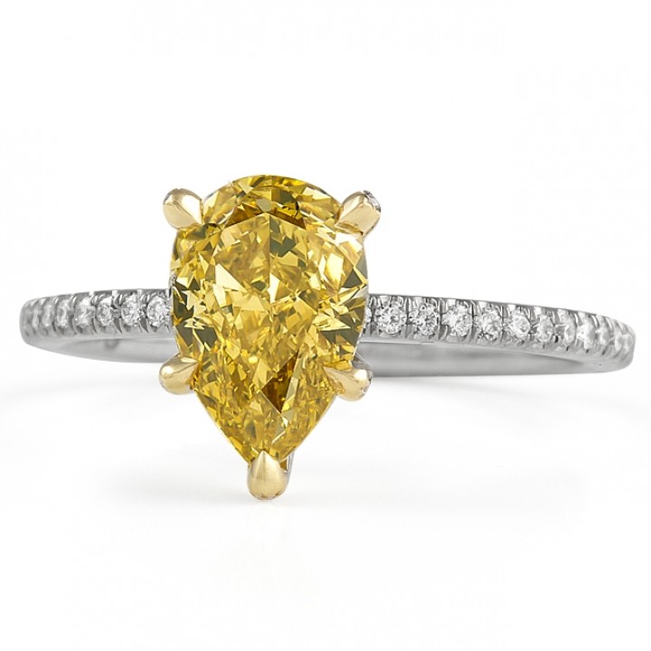Fancy Rose Gold & Diamond Engagement Ring
