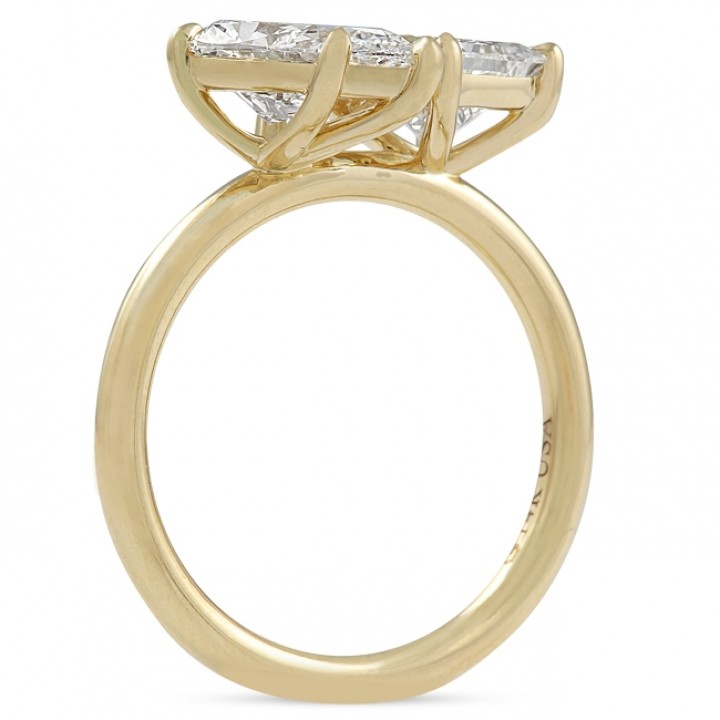 Pear and Princess Cut Diamond Duo Engagement Ring