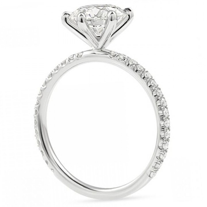 2.69 carat Round Diamond Platinum Six-Prong Engagement Ring top