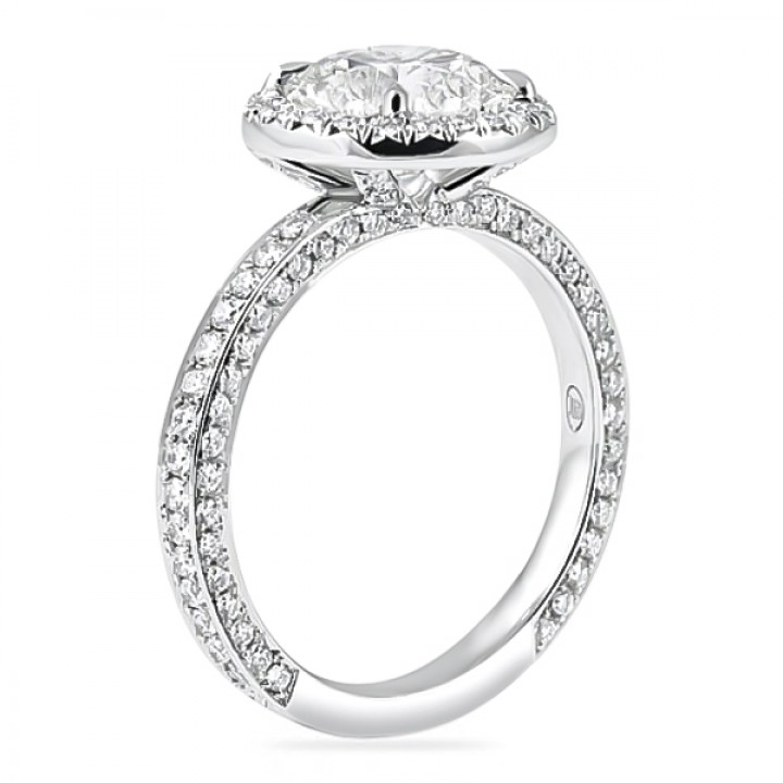 2.50ct Round Diamond Halo Engagement Ring angle