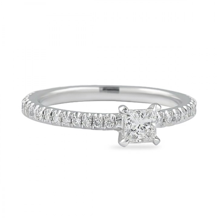 14k Rose Gold Pave Diamond Eternity Stackable Ring | Shop 14k Rose Gold Stackable  Rings | Gabriel & Co