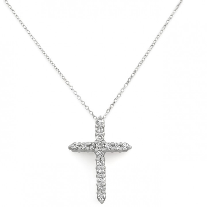 Diamond Cross Pendant wg