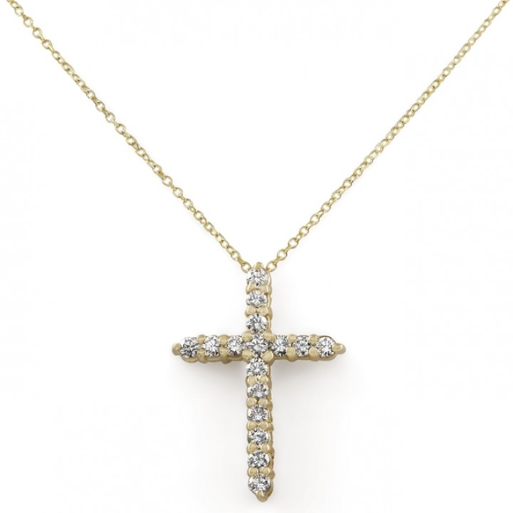 Diamond Cross Pendant wg