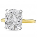 4.72 carat Cushion Cut Lab Diamond Two-Tone Solitaire Ring