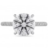 3.06 carat Round Lab Diamond Engagement Ring