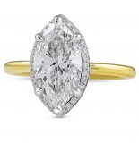 2.11 carat Marquise Lab Diamond Hidden Halo™ Solitaire Ring