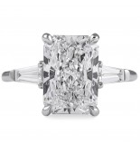3.81 carat Radiant Cut Lab Diamond Three-Stone Ring
