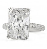 7 carat Radiant Cut Lab Diamond Three-Row Ring
