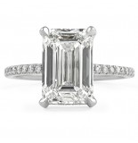 4.20 carat Emerald Cut Diamond Super Slim Engagement Ring