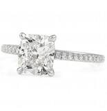 1.75 carat Cushion Cut Lab Diamond Engagement Ring