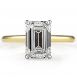 2.78 carat Emerald Cut Lab Diamond Solitaire Engagement Ring