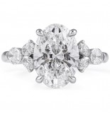 3.13 carat Oval Lab Diamond Seven-Stone Engagement Ring