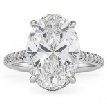 6.20 carat Oval Lab Diamond Signature Wrap Engagement Ring