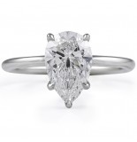 1.74 carat Pear Shape Lab Diamond Solitaire Engagement Ring