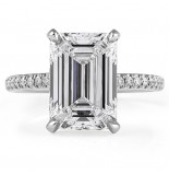 4.59 carat Emerald Cut Lab Diamond Engagement Ring
