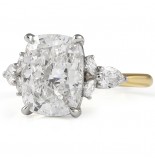 3.88 carat Cushion Lab Diamond 7-Stone Engagement Ring