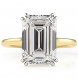 6.04 carat Emerald Cut Lab Diamond Solitaire Ring
