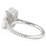 4.16 carat Oval Shape Lab Diamond Lotus Engagement Ring