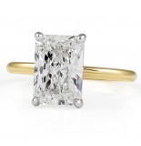 2.71 carat Radiant Cut Lab Diamond Two-Tone Solitaire Ring