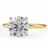 2.70 carat Round Lab Diamond Two-Tone Solitaire Ring