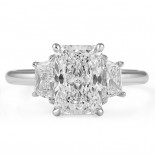 2.08 carat Radiant Cut Lab Diamond Three-Stone Engagement Ring