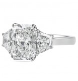 2.60 carat Radiant Cut Diamond Three-Stone Engagement Ring