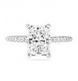 1.82 carat Radiant Cut Diamond Pave Engagement Ring