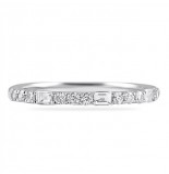 .45 carat Baguette and Round Diamond Halfway Band