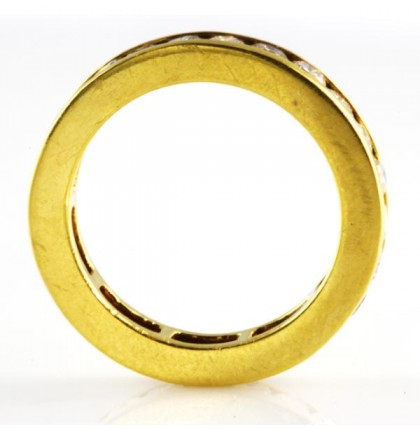 1.90 CT DIAMOND CHANNEL SET YELLOW GOLD ETERNITY BAND 
