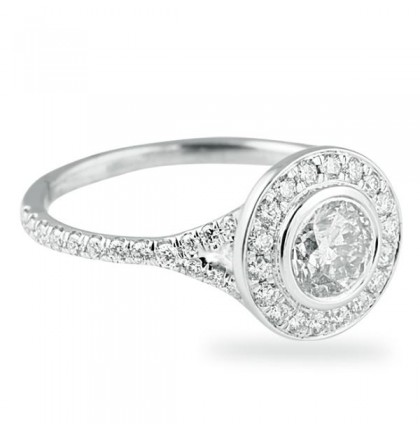 .68 carat Round Diamond 14K White Gold Engagement Ring