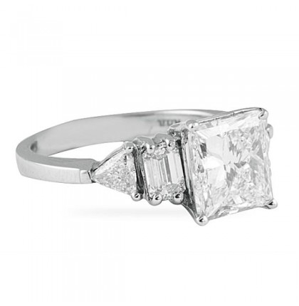 3.00 carat Princess Cut Diamond 5-Stone Engagement Ring