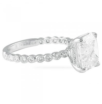 3.06 ct Cushion Cut Diamond Platinum Engagement Ring