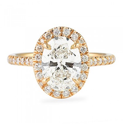 1.55 ct Oval Diamond Rose Gold Engagement Ring