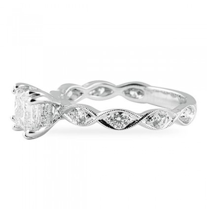 0.90 ct Princess Cut Diamond Engagement Ring
