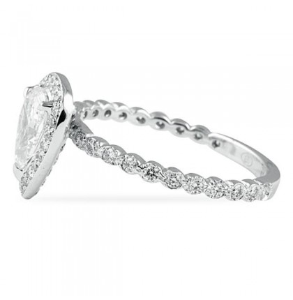 0.75 ct Pear Diamond White Gold Engagement Ring